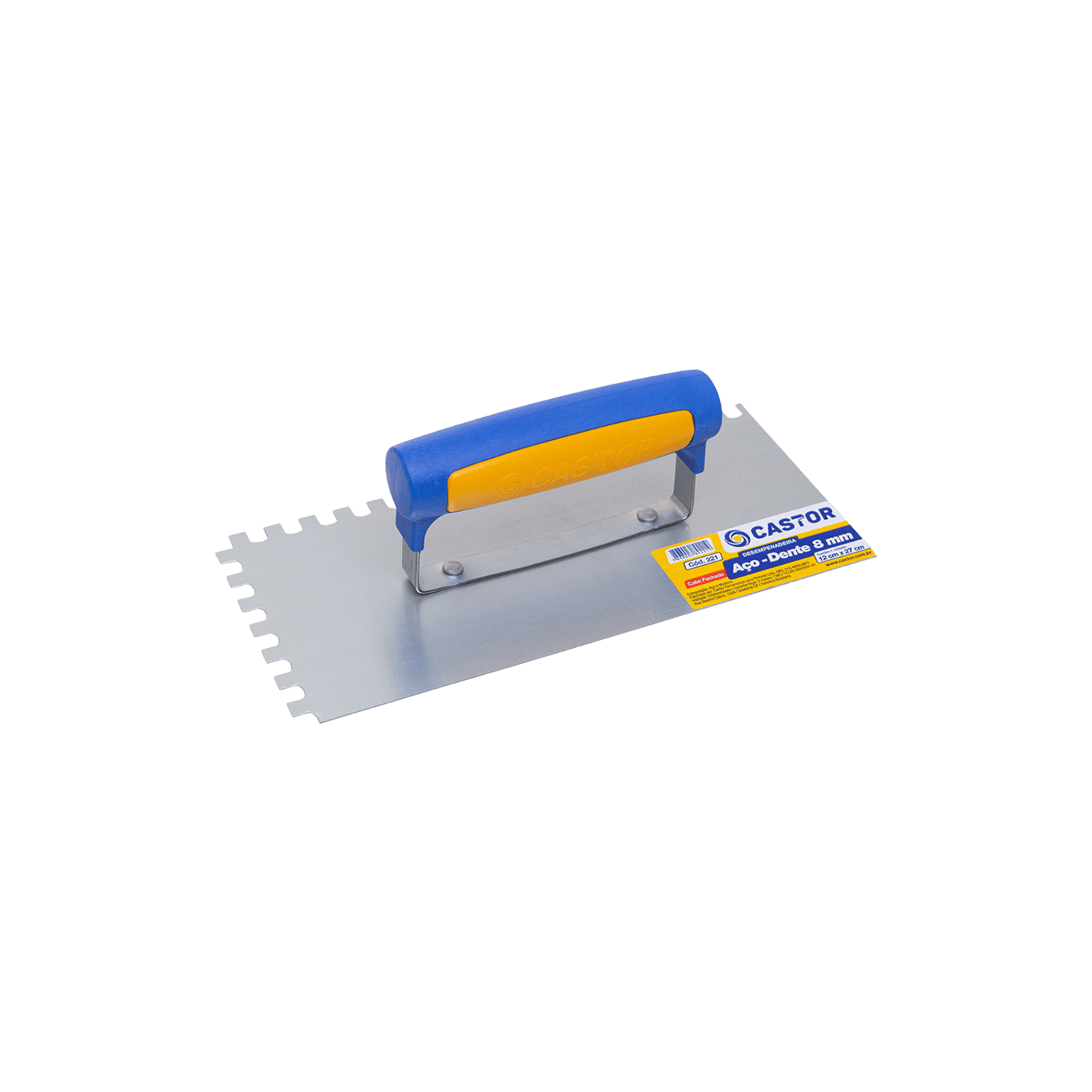 Desempenadeira Aço Galvanizado Dente 8mm - Castor