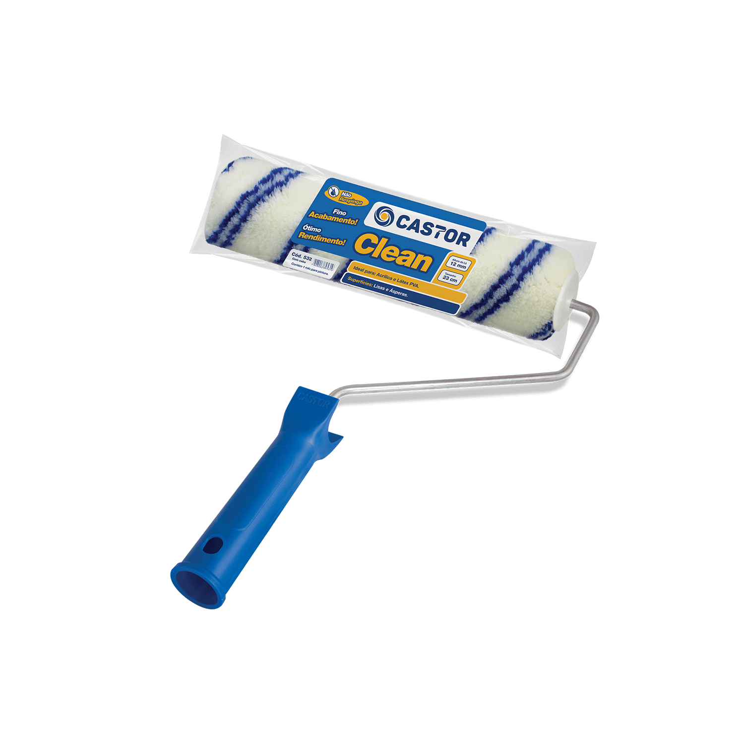 Rolo Lã Clean 0,12x23cm - Castor