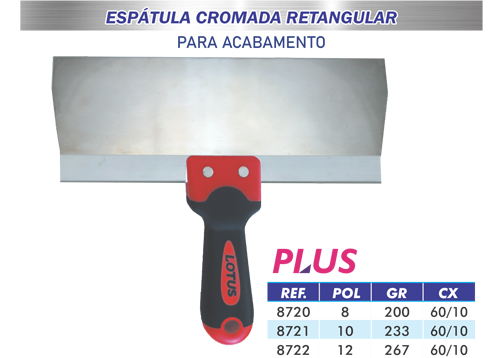  Espátula Retangular Aço Cromado - Lotus