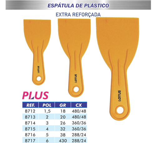  Espátula de Plástico Plus - Lotus