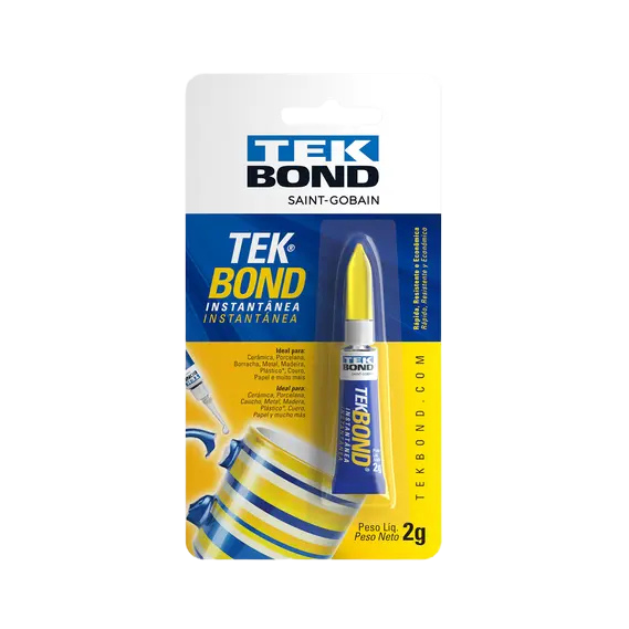 Adesivo Cola Instantânea 2G Blister - Tekbond